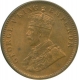 Bronze Quarter Anna Coin of King George V of Calcutta Mint of 1914.