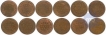 Copper Quarter Anna  Coins of Victoria Queen and Empresses of Calcutta Mint.