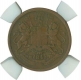 Copper Half Anna Coin of East India Company of  Calcutta Mint of 1845.