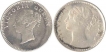 Silver Two Annas Coins of 1841.