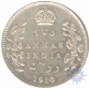 Silver Two Annas Coin of King Edward VII of Calcutta Mint of 1910.