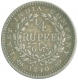 Silver Quarter Rupee Coin of Victoria Queen of Calcutta Mint of 1840.