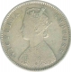 Silver Half Rupee Coin of Victoria Empress of Bombay Mint of 1893.