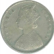 Silver Half Rupee Coin of Victoria Empress of Calcutta Mint of 1896.