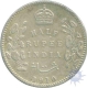 Silver Half Rupee Coin of  King Edward VII of Calcutta Mint of 1910.