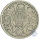 Silver Half Rupee Coin of King George V of Calcutta Mint of 1915.