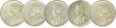 Silver Half  Rupee coins of King George V.