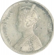 Silver One Rupee Coin of Victoria Queen of Bombay Mint of 1875.