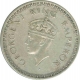 Silver One Rupee Coin of King George VI of Bombay Mint of 1943.