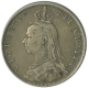 Silver Double Florin Coin of Great  Britain of 1889.