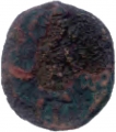 Copper Fraction Coin of Vasudeva I of Kushan Dynasty.