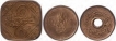 Copper Coins of Mir Usman Ali Khan of Hyderabad State.