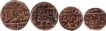 Copper Coins of Madho Singh II of Jaipur State.