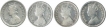 Silver Two Annas Coins of Victoria Empress.