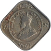 Copper Nickel Two Annas Coin of King George V of 1927.