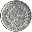 Silver Quarter Rupee Coin of King William IIII of 1835.