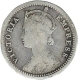 Silver Quarter Rupee Coin of Victoria Empress of 1881.