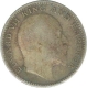 Silver Half Rupee Coin of King Edward VII of 1910.