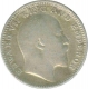 Silver Half Rupee Coin of King Edward VII of 1910.