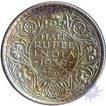 Silver Half Rupee Coin of King George VI of 1939.