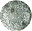 Silver Rupee Coin of Victoria Queen of 1862.