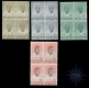 Ten Rupees White Gum of Gandhi of Complete  Set Blocks of Four of Gandhi of 1948.