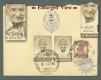 One and Half anna and Half Anna of King George VI of Special Combination Cover of  Gandhi of 1948.