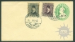 Combination Cover of KGV I E F  overprinted cover with  Two  stamps of Two  & and fifteen Milles Stamps of 1942.
