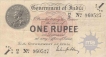 One Rupee Bank Note of King George V of  Signed by M M S Gubbay of 1917.