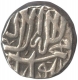 Silver Half Rupee Coin of Jalal ud din Muhammad Akbar of Mulher Mint.