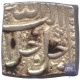 Silver Square Rupee Coin of Akbar of Ahmadabad.