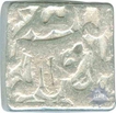 Silver Square Rupee Coin of Jalal ud din Muhammad Akbar of  Ahmadabad Mint.