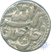 Silver Rupee Coin of Jalal ud din Muhammad Akbar of Lahore Mint.