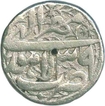 Silver Rupee Coin of Jalal ud din Muhammad Akbar of Lahore Mint.