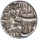 Silver One Sixteenth Rupee Coin of Muhammad Shah Jahan of Allahabad Mint.