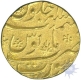 Gold Mohur Coin of Aurangazeb Alamgir of Surat Mint.