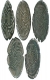 Silver Billon Dramma Coins of Chaulukyas of Gujrat of Five Different Variations.