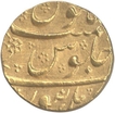 Gold Mohur Coin of Aurrangzeb Alamgir of  Burhanpur Mint.