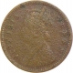 Copper One Twelfth Anna Coin of Victoria Queen of  Calcutta Mint of 1874.