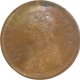 Copper Half Pice Coin of Victoria Empress of Clcutta Mint of 1889.