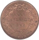 Copper Quarter Anna Coin of East India Company of Birmingham Mint of 1858.