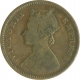 Copper Quarter Anna Coin of Victoria Empress of Bombay Mint of 1883.