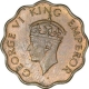 Nickel Brass One Anna Coin of king George VI of Calcutta Mint  of 1944.