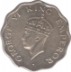 Cupro Nickle One Anna Coin of King George VI of Bombay Mint of  1947.