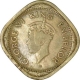 Nickel Brass Two Annas Coin of King George VI of Bombay Mint of 1944,