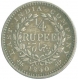 Silver Quarter Rupee Coin of Victoria Queen of Calcutta Mint of 1840.