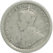 Silver Quarter Rupee Coin of King George V of Calcutta Mint of 1911,