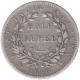 Silver Half Rupee Coin of  Victoria Queen of 1840.