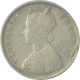 Silver Half  Rupee Coin of Victoria Empress of Calcutta Mint of 1879.