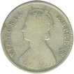 Silver Half  Rupee Coin of  Victoria Empress of Calcutta Mint of 1896.